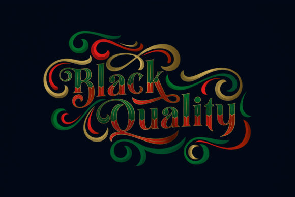 Black Quality: Elevating Design with Bold Blackletter Ornamentation